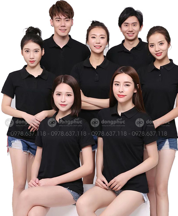 Áo polo mầu đen