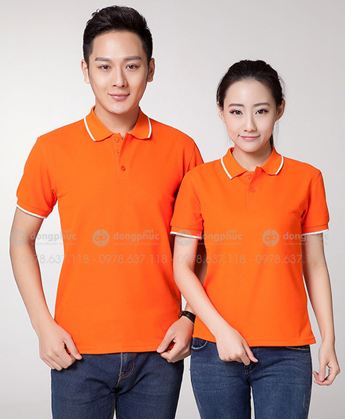 Áo phông polo mầu cam