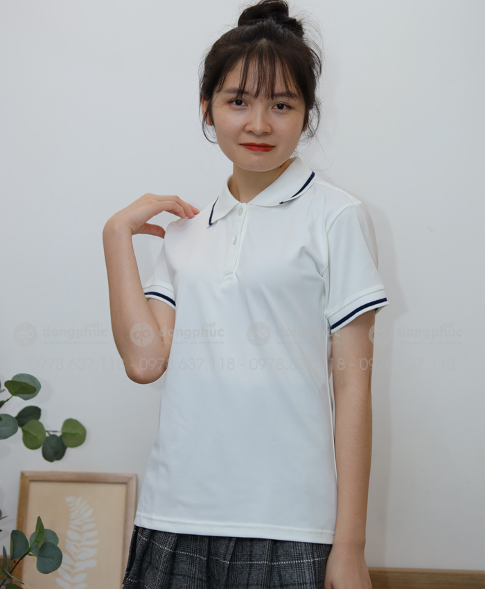 Áo phông polo trắng đẹp