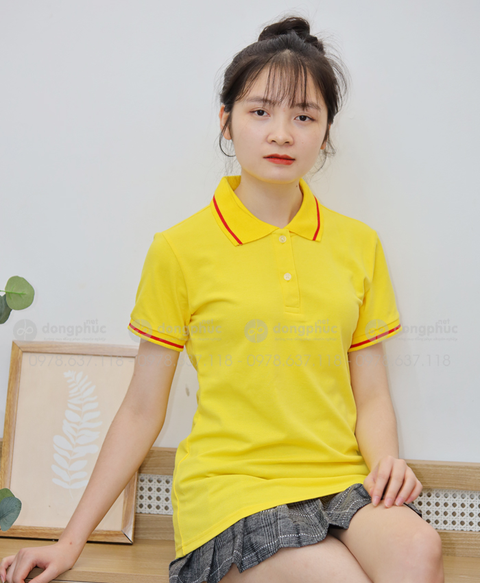 Áo phông polo vàng