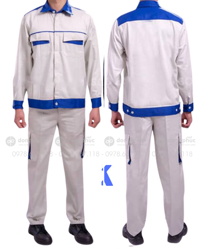 Đồng phục công nhân - Ghi phối xanh