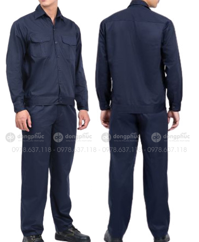 Đồng phục công nhân xanh đen