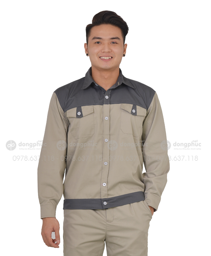 Đồng phục công nhân - Ghi phối ghi đậm