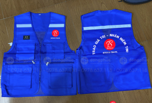 May và in áo gile Công ty Bitoco Travel