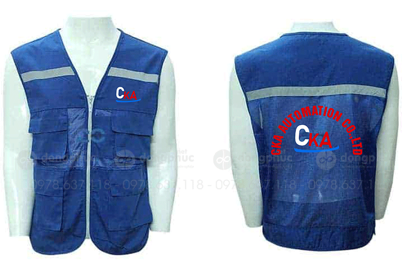 May và in áo gile Công ty CKA Automation