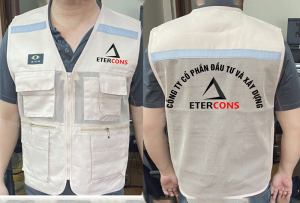 May và in áo gile Công ty Cổ phần đầu tư và xây dựng Etercons