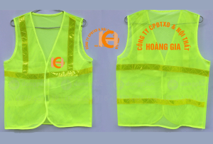 May và in áo gile Công ty CP ĐTXD & Nội thất Hoàng Gia