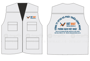 May và in áo gile Công ty CPXD và phát triển công nghệ Việt Nhật