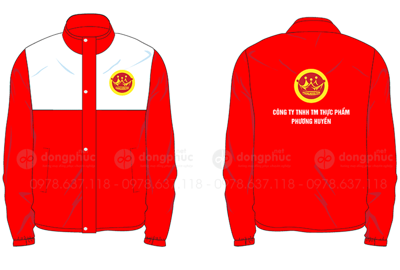 In áo khoác Công ty TNHH TM Thực phẩm Phương Huyền