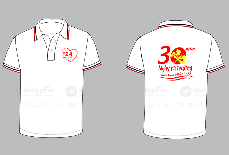 May và in áo Lớp 12A 1989-1992 Trường PTTH Phong Châu