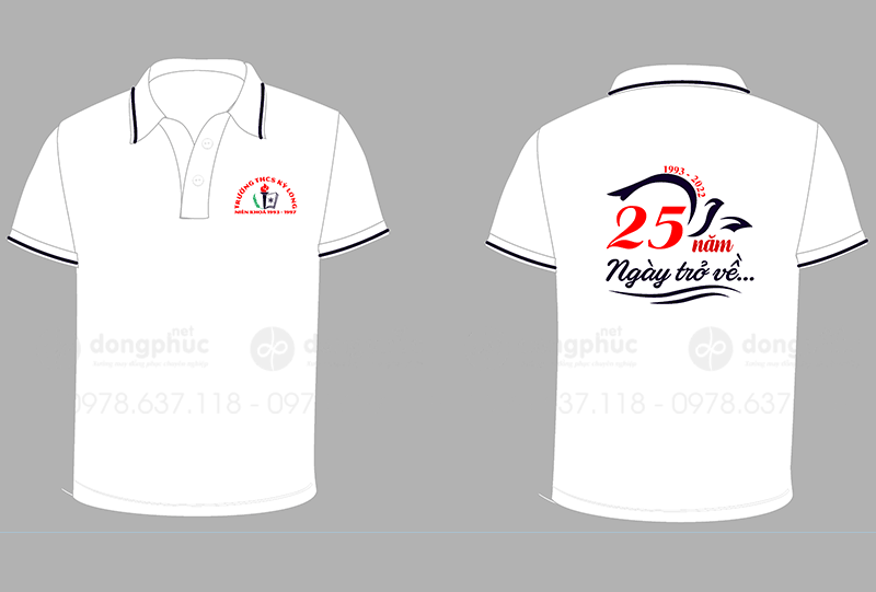 May và in áo Lớp 25 năm Trường THCS Kỳ Long Ngày trở về