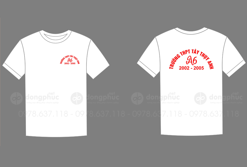 May và in áo Lớp A6 Trường THPT Tây Thụy Anh 2002-2005