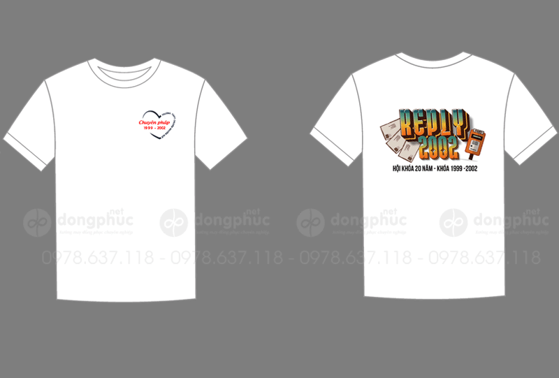 May và in áo Lớp Chuyên Pháp 1999-2002 Trường THPT Chuyên Nguyễn Huệ