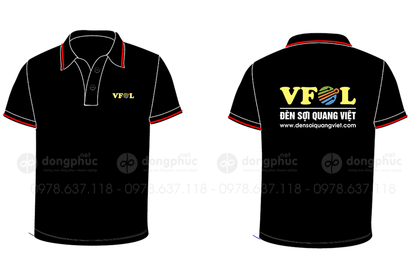 May và in áo phông Công ty Đèn sợi Quang Việt