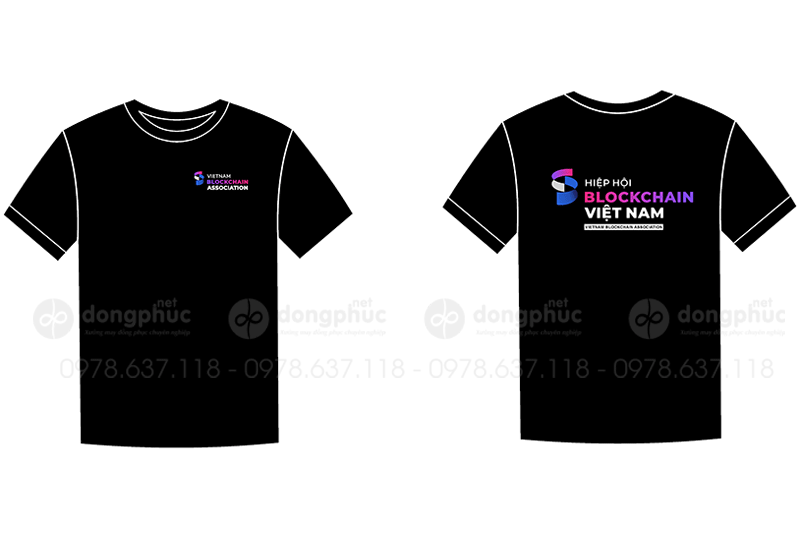 May và in áo phông Hiệp hội Blockchain Việt Nam
