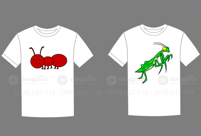 May và in áo phông hình sâu bọ