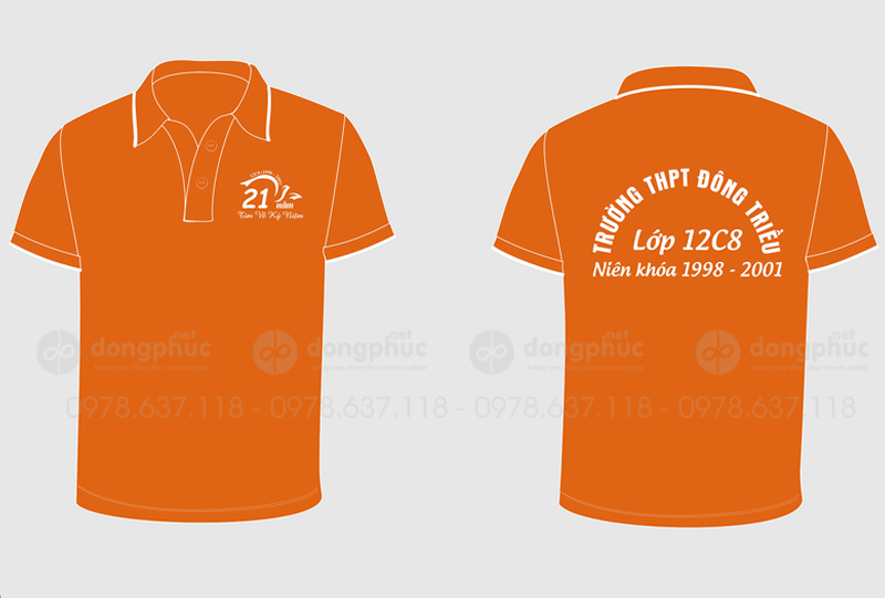 May và in áo phông Lớp 12C8 niên khóa 1998 - 2001 Trường THPT Đông Triều