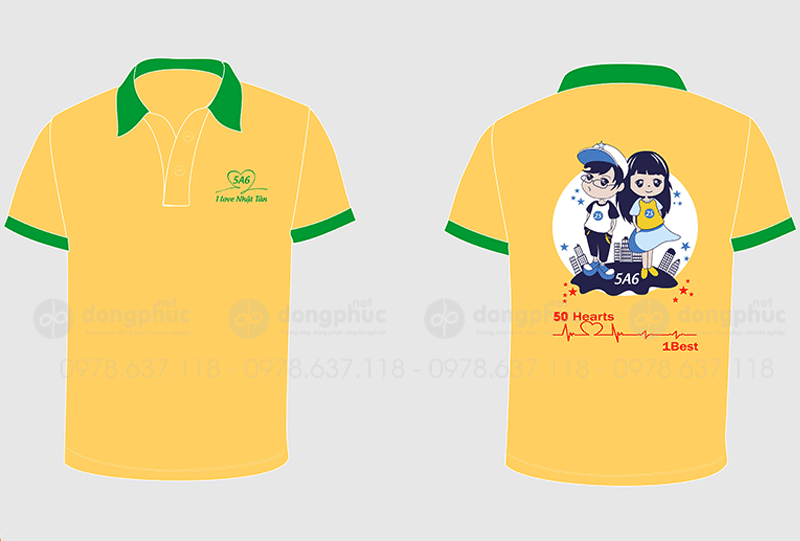 May và in áo phông Lớp 5A6 Nhật Tân