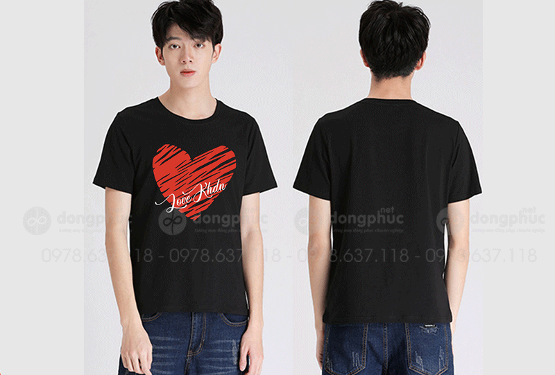 May và in áo phông Love Khdn