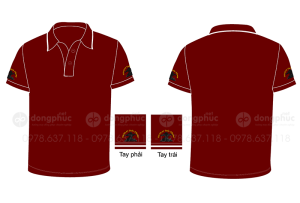 May và in áo phông màu đỏ đô Bonsai Tuấn Phương