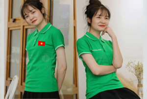 May và in áo phông màu xanh lá Hà Giang 2022