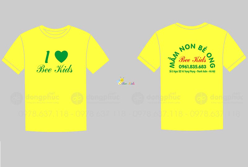 May và in áo phông Trường mầm non Bé Ong