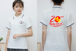 May và in áo phông Trường THCS Nghĩa Đồng 20 năm ngày trở về