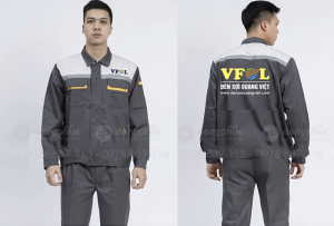 May và in đồng phục bảo hộ Đèn sợi Quang Việt