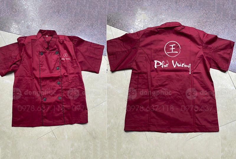 May và in đồng phục Quán Phở Vương