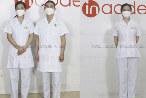 May và in đồng phục y tế Bệnh viện đa khoa Lâm Hoa Hưng Hà