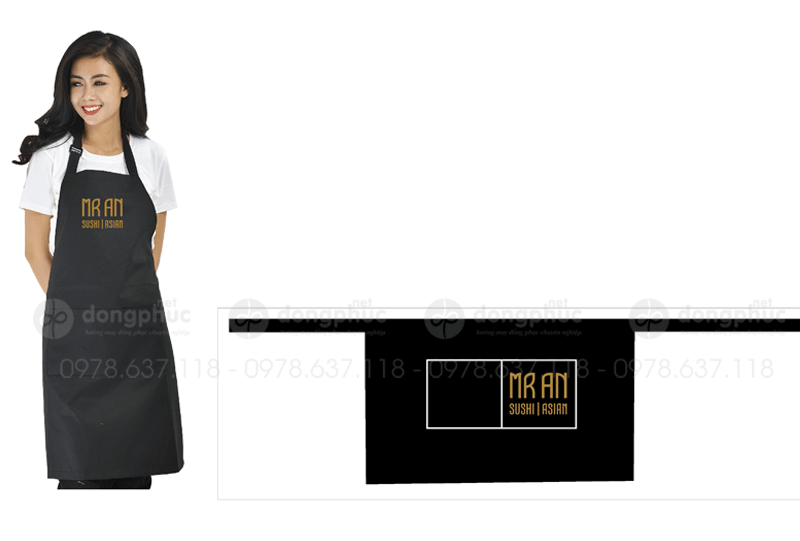 May và in tạp dề Nhà hàng MR An