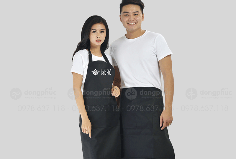 May và in tạp dề Quán Cafe phố