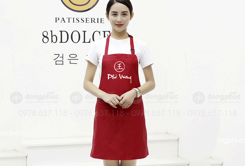 May và in tạp dề Quán Phở Vương