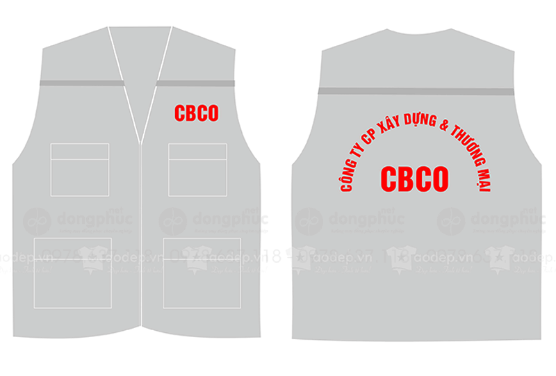May và in áo gile Công ty CP Xây dựng & thương mại CBCO