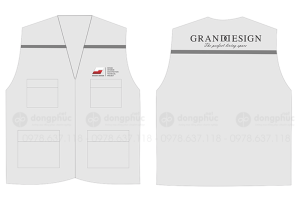 May và in áo gile Công ty Grand Design