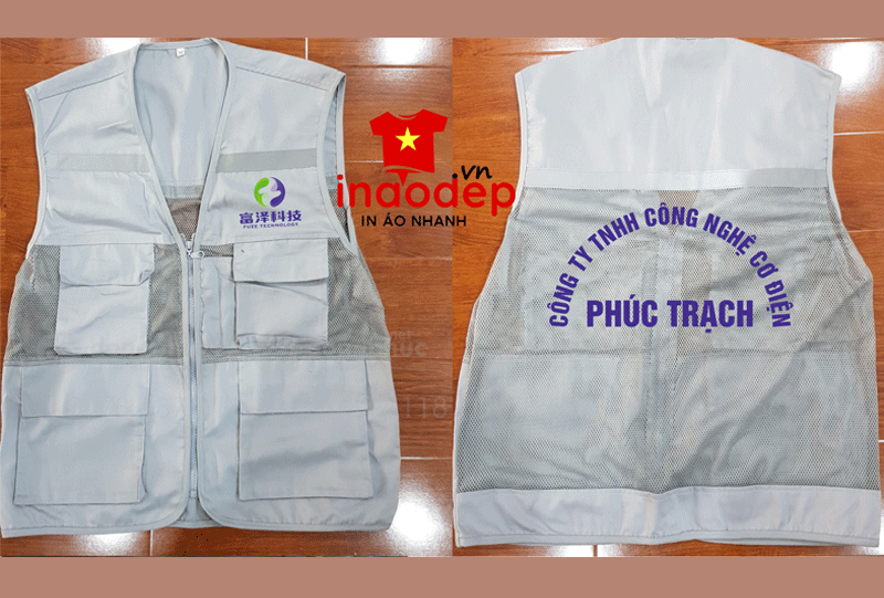 May và in áo gile Công ty TNHH Công nghệ cơ điện Phúc Trạch