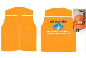 May và in áo gile Nhà thầu chính Homeconex