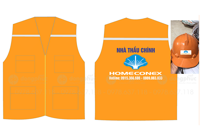 May và in áo gile Nhà thầu chính Homeconex