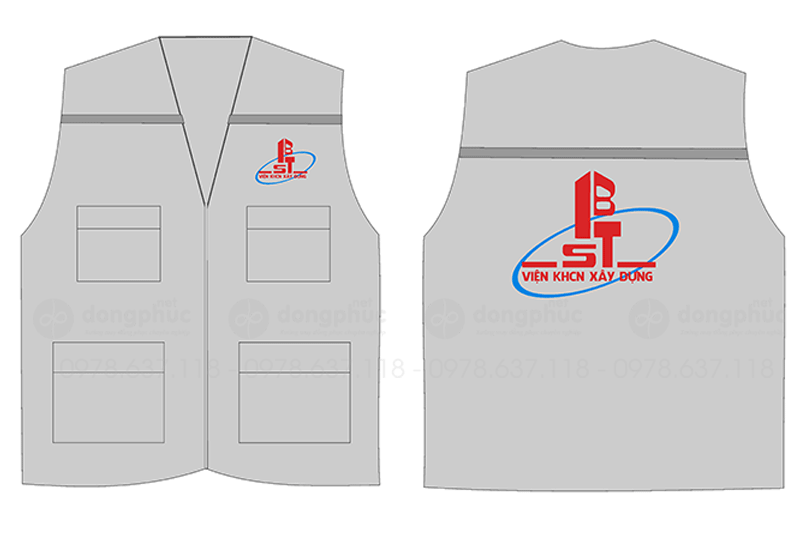 May và in áo gile Viện KHCN Xây dựng