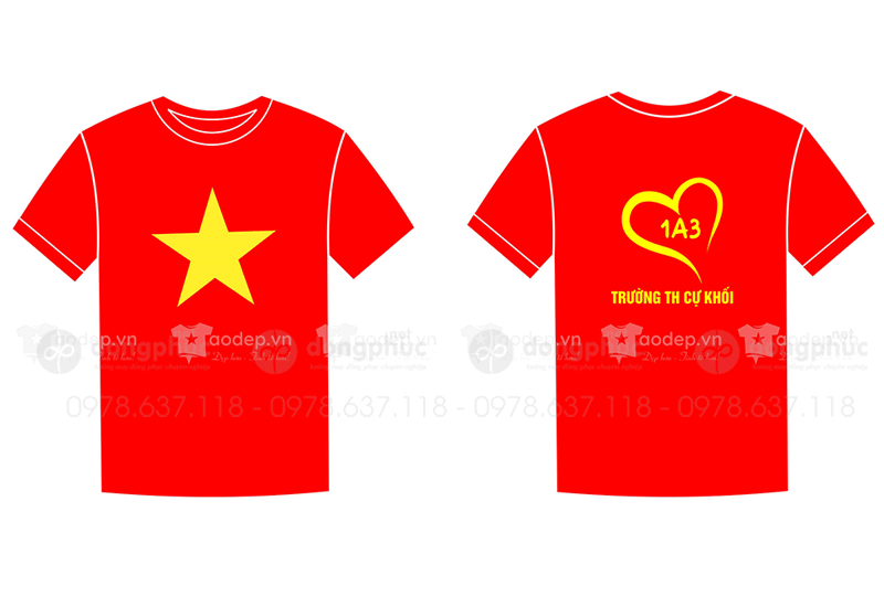 May và in áo Lớp 1A3 trường TH Cự Khối