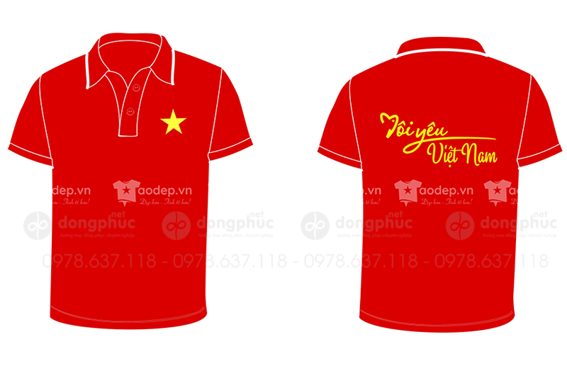 May và in áo phông Tôi yêu Việt Nam