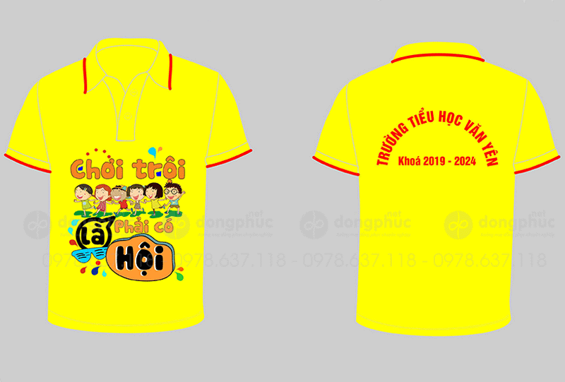 May và in áo phông Trường tiểu học Văn Yên khóa 2019 - 2024