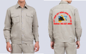 May và in đồng phục bảo hộ Công ty TNHH Xây dựng Hùng Phúc Lộc