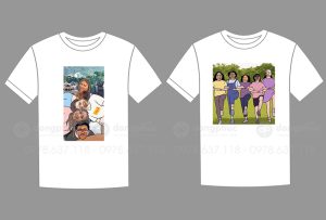 In ảnh gia đình lên áo