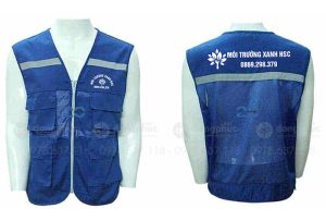 May và in áo gile Công ty Môi trường xanh HSC