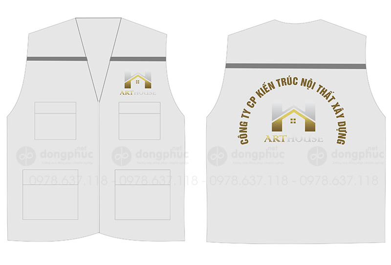 May và in áo gile Công ty CP kiến trúc nội thất xây dựng ArtHouse