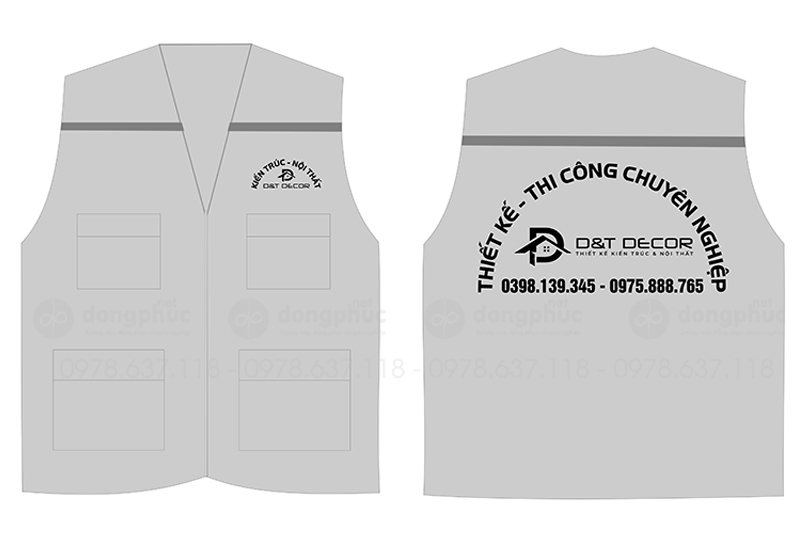 May và in áo gile Công ty D&T Decor