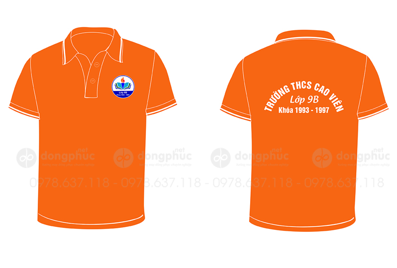 May và in áo Lớp 9B Trường THCS Cao Viên khóa 1993-1997