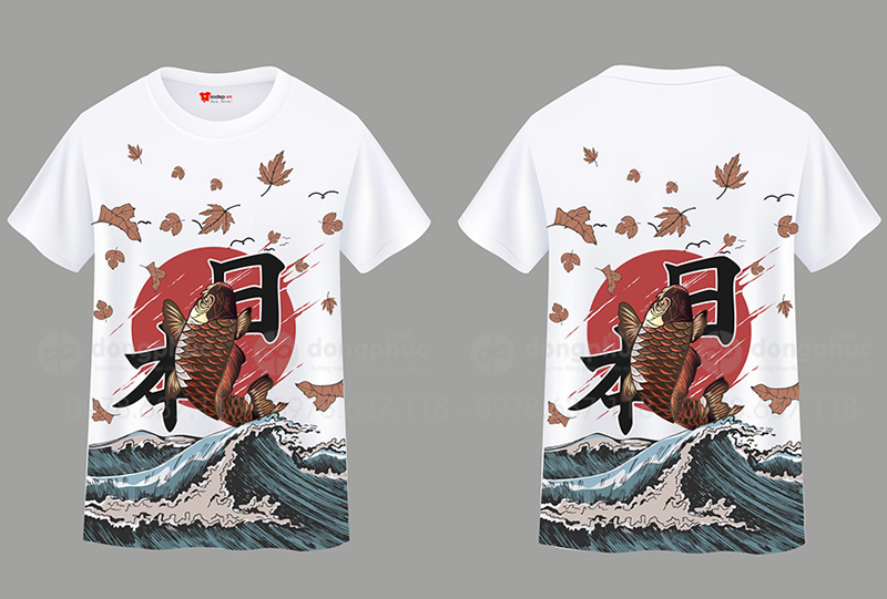 May và in áo phông hình cá chép