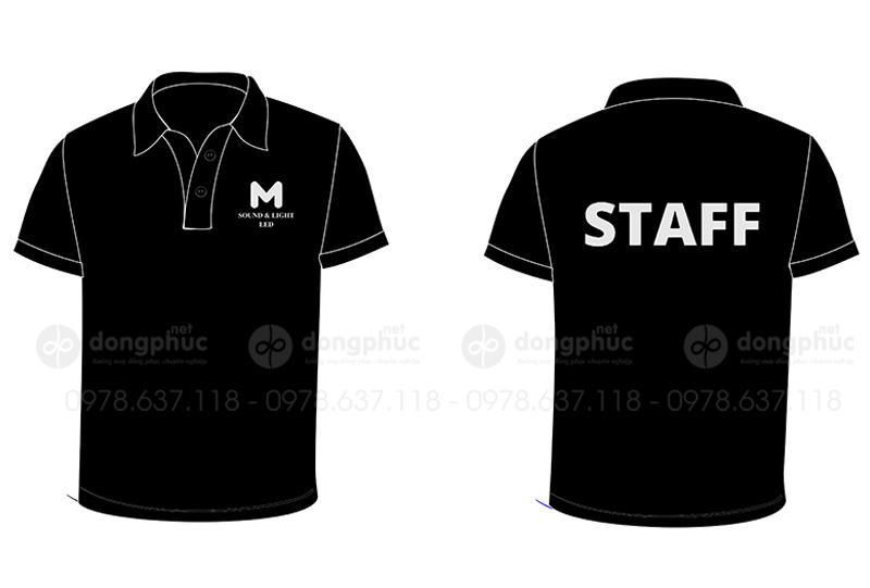 May và in áo phông M Sound & Light Led - Staff